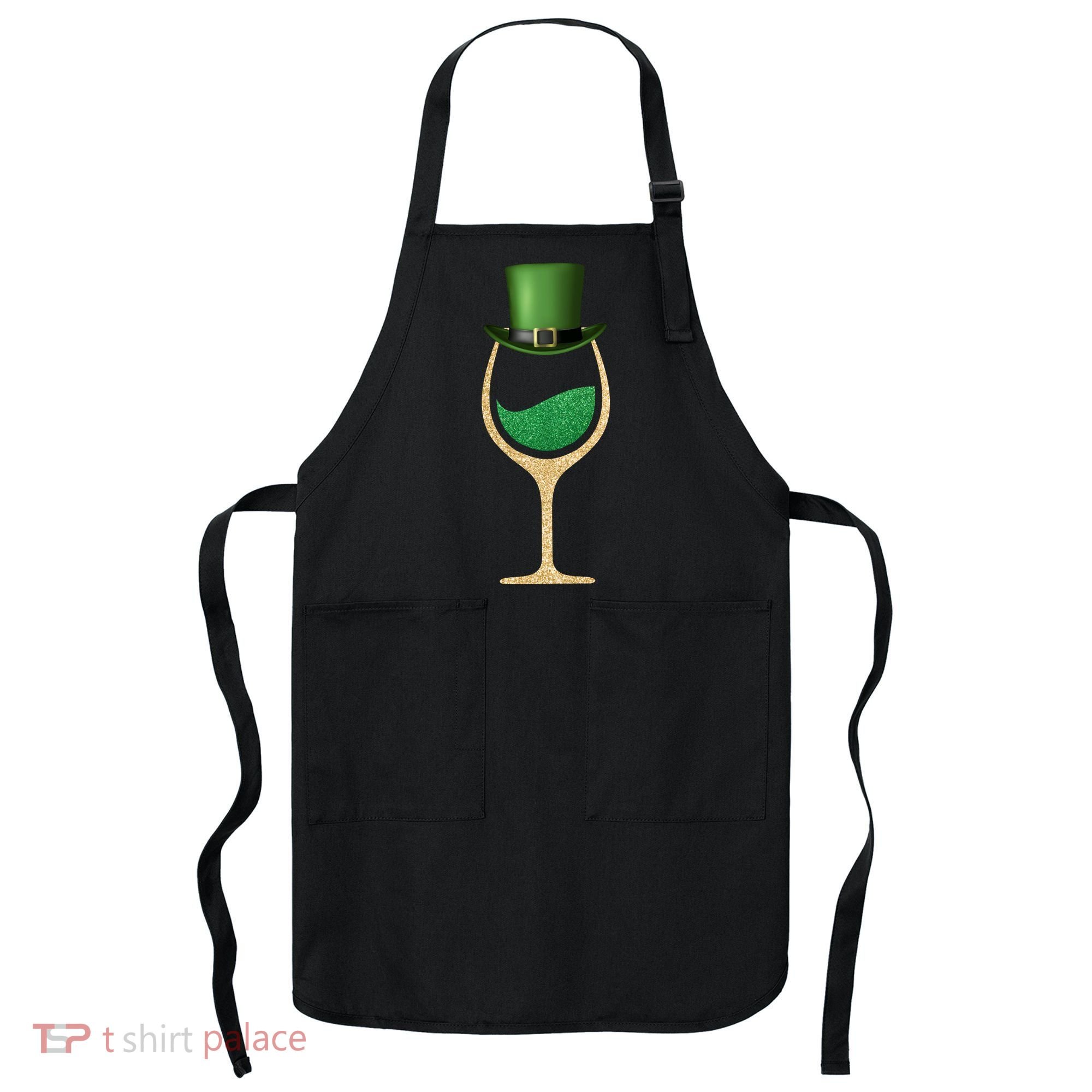 St. Patrick's Day Wine Glass Apron