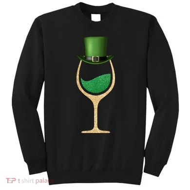 St. Patrick's Day Wine Glass Sweatshirt