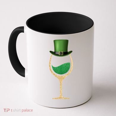 St. Patrick's Day Wine Glass Coffee Mug