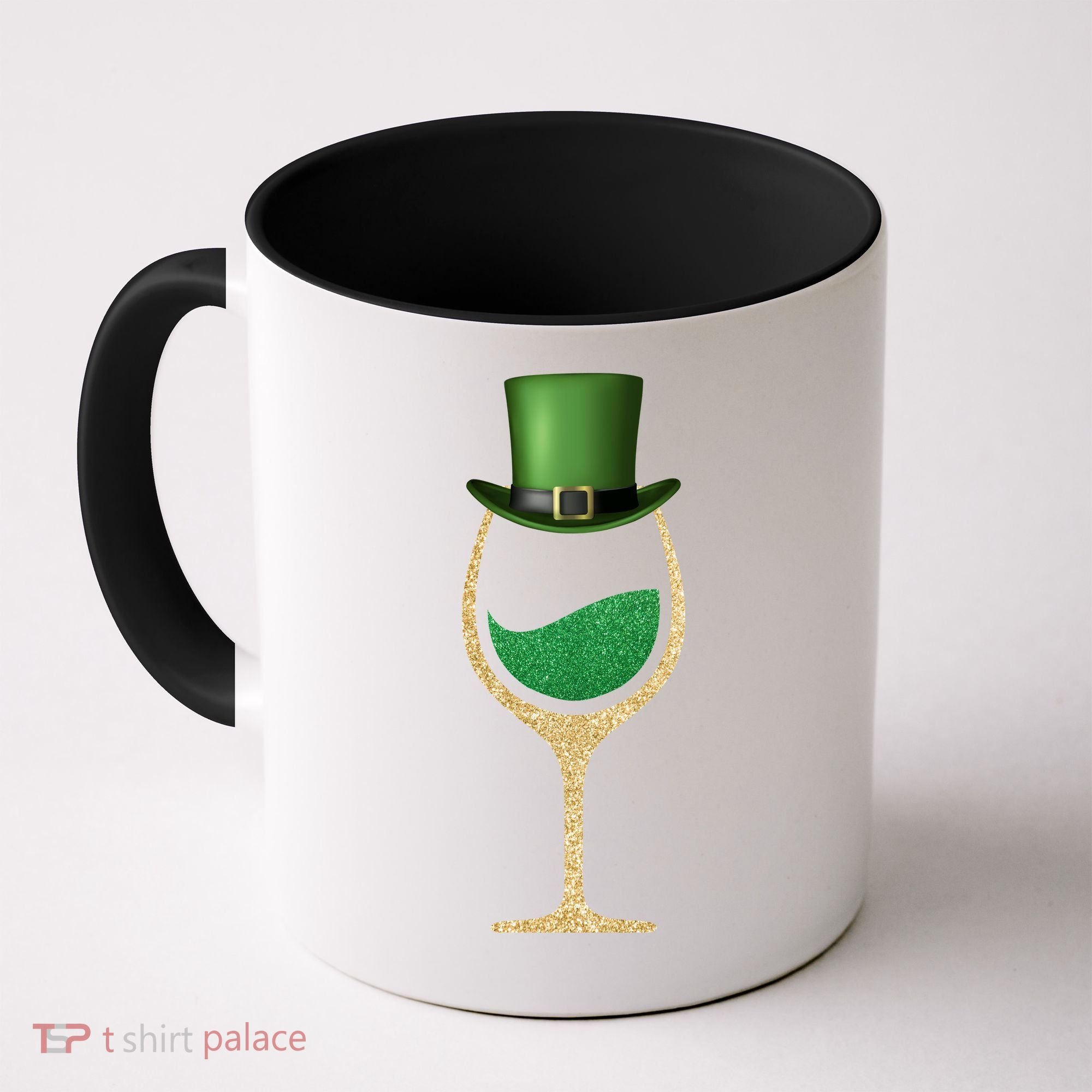 St. Patrick's Day Wine Glass Coffee Mug
