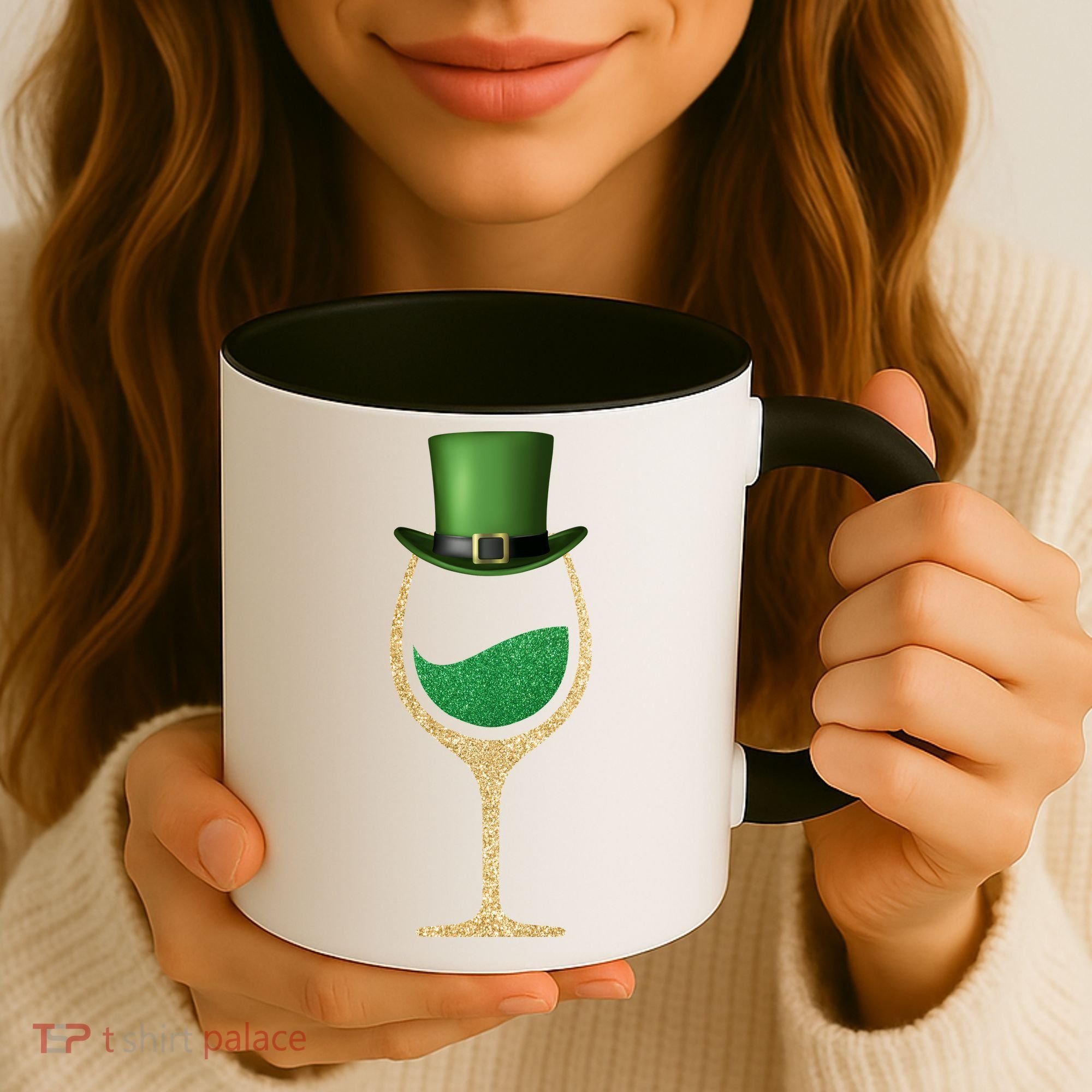 St. Patrick's Day Wine Glass Coffee Mug