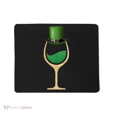 St. Patrick's Day Wine Glass Mousepad