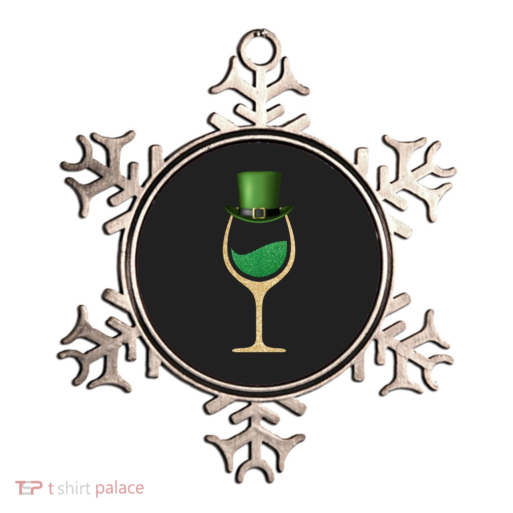 St. Patrick's Day Wine Glass Ornament