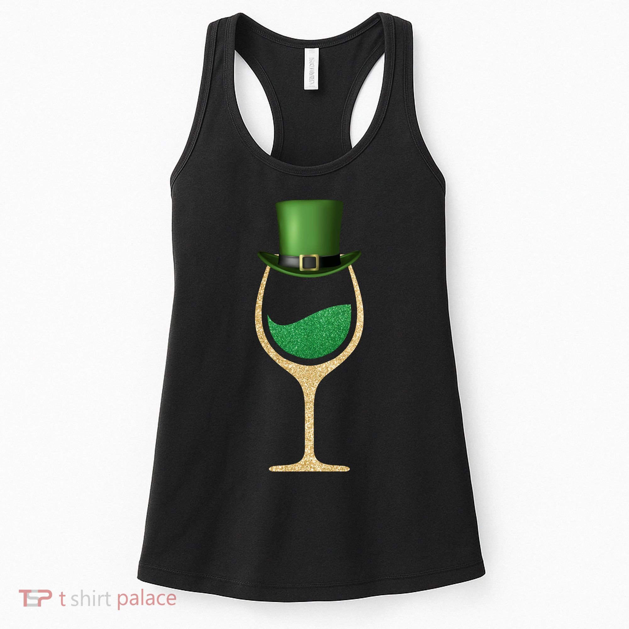 St. Patrick's Day Wine Glass Women's Tank Top