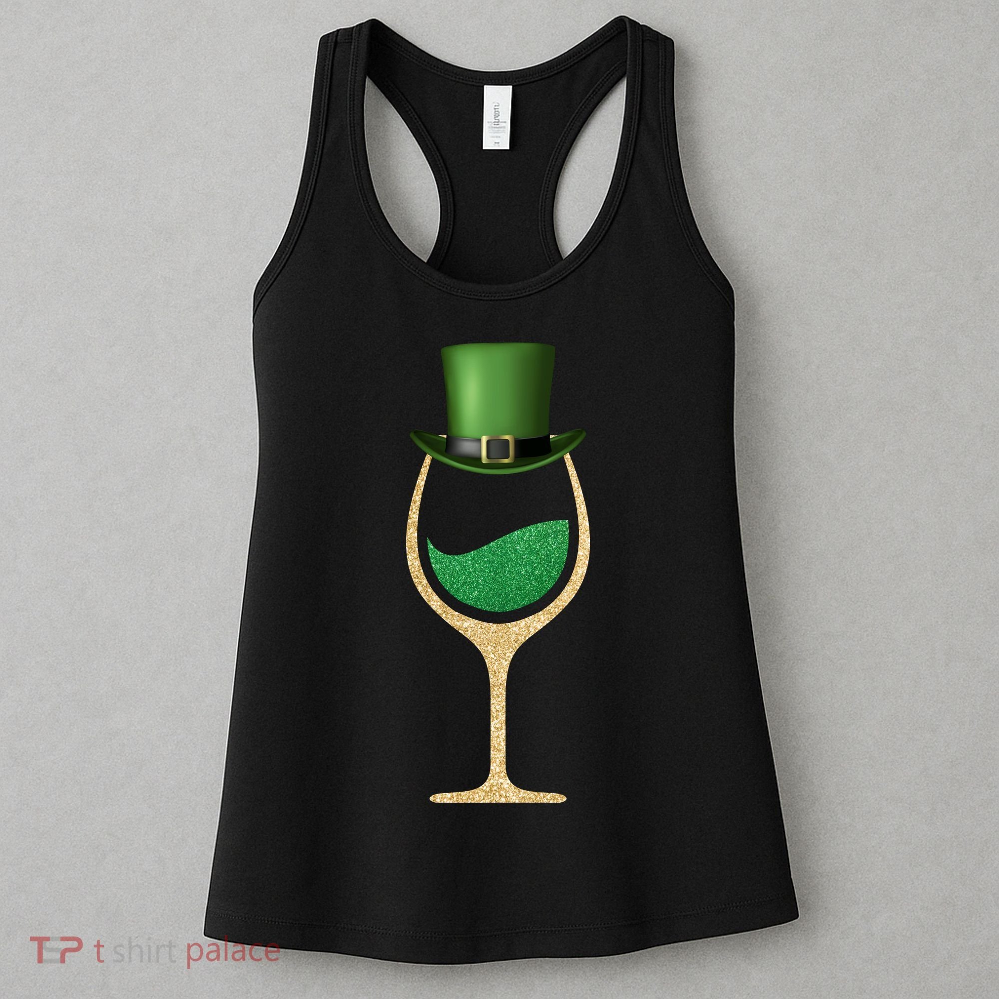 St. Patrick's Day Wine Glass Women's Tank Top