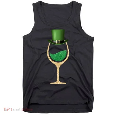 St. Patrick's Day Wine Glass Tank Top