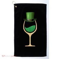 St. Patrick's Day Wine Glass Golf Towel thumb 0