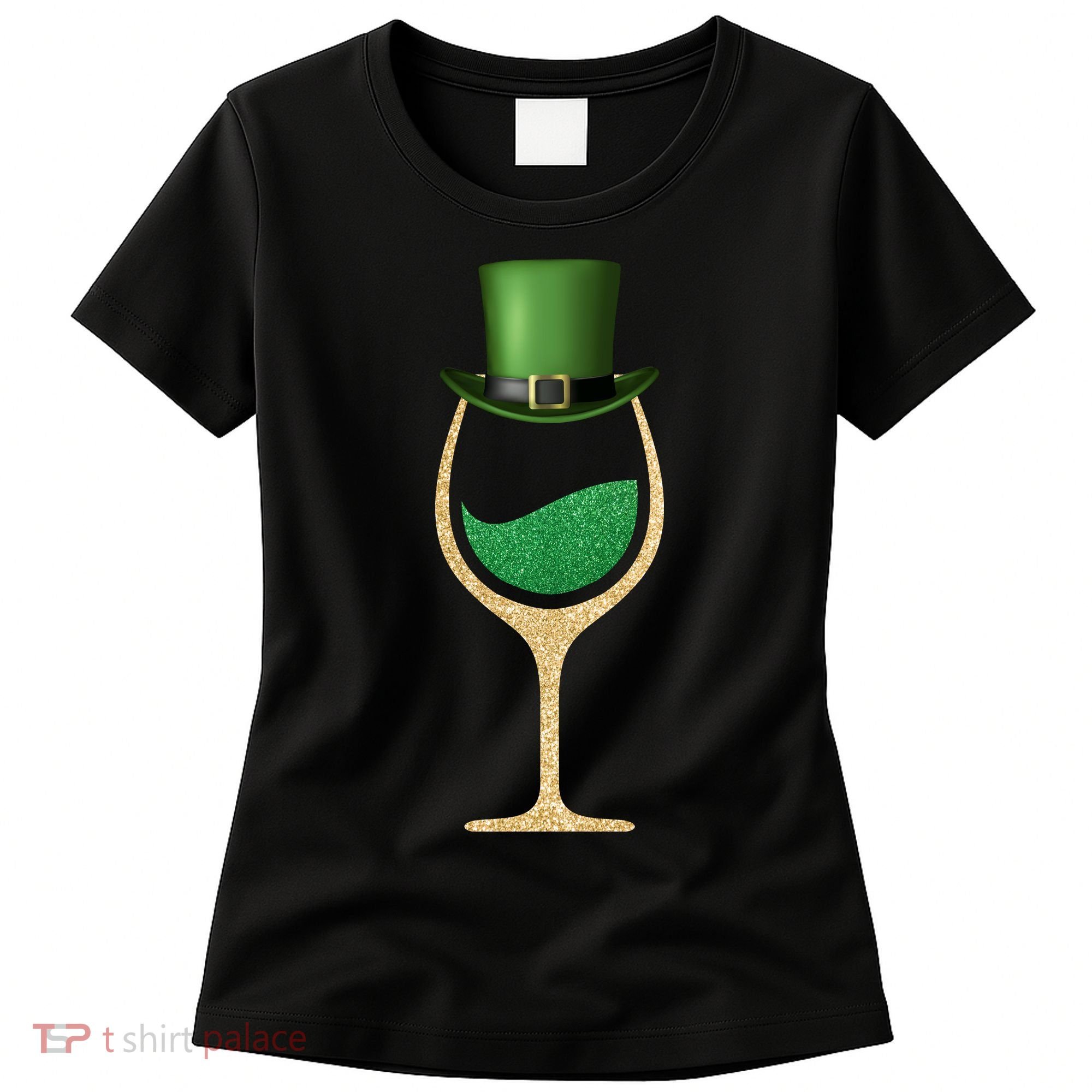 St. Patrick's Day Wine Glass Women's T-Shirt