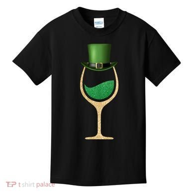 St. Patrick's Day Wine Glass Kids T-Shirt