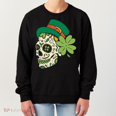 St Patricks Clover Skull Women's Sweatshirt