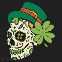 St Patricks Clover Skull Women's Sweatshirt thumb 2