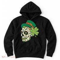 St Patricks Clover Skull Hoodie thumb 0