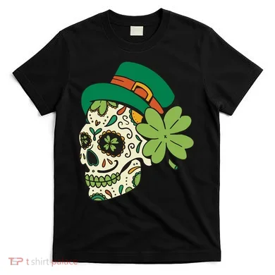 St Patricks Clover Skull T-Shirt