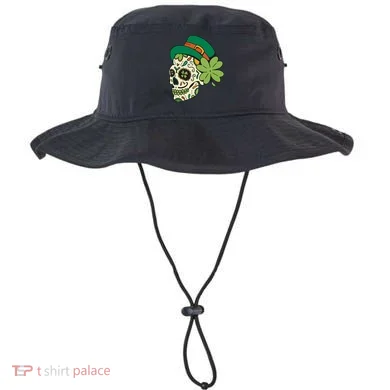 St Patricks Clover Skull Bucket Hat