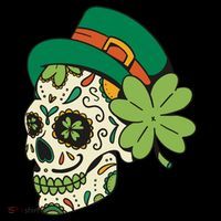 St Patricks Clover Skull Coffee Mug thumb 5