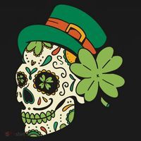 St Patricks Clover Skull Polo thumb 3