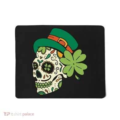 St Patricks Clover Skull Mousepad