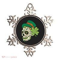 St Patricks Clover Skull Ornament thumb 0