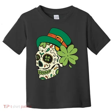 St Patricks Clover Skull Toddler T-Shirt