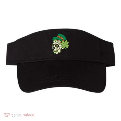 St Patricks Clover Skull Visor