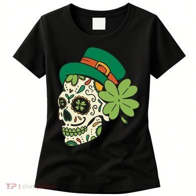 St Patricks Clover Skull Women's T-Shirt