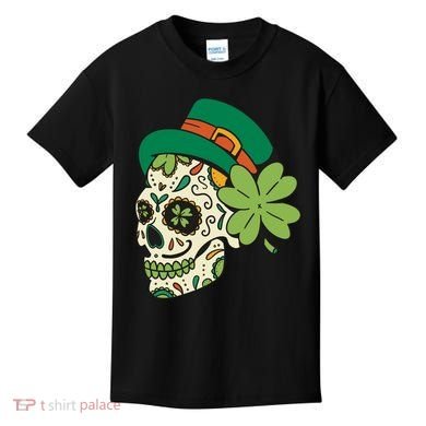 St Patricks Clover Skull Kids T-Shirt