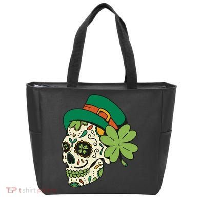 St Patricks Clover Skull Bag
