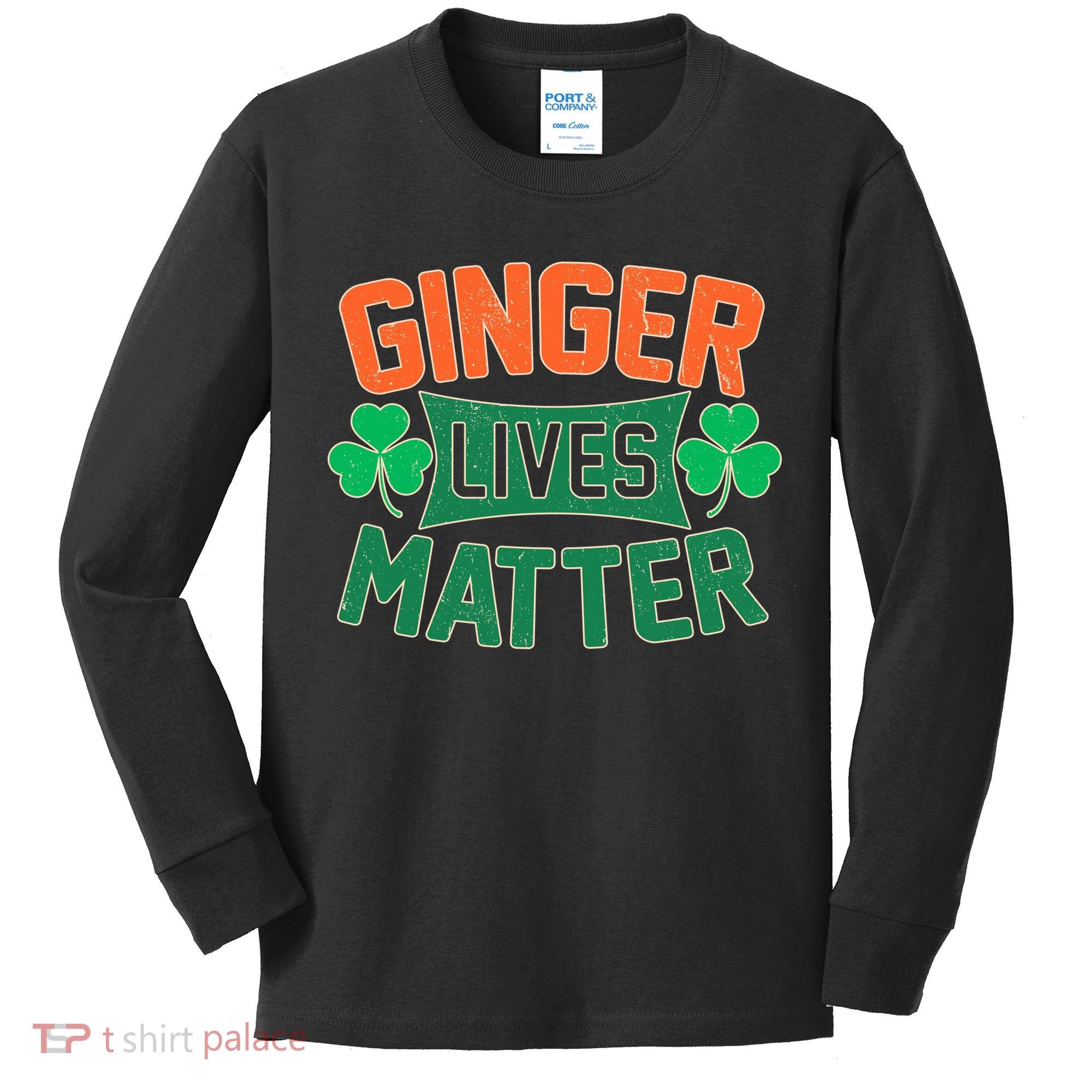 St Patricks Day - Ginger Lives Matter Kids Long Sleeve Shirt