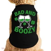 St Patrick's Day Bad and Boozy Doggie Tank thumb 0