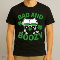St Patrick's Day Bad and Boozy T-Shirt thumb 3