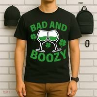 St Patrick's Day Bad and Boozy T-Shirt thumb 6