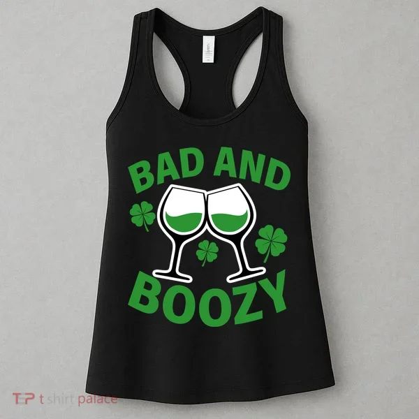 St Patrick's Day Bad and Boozy Women's Tank Top