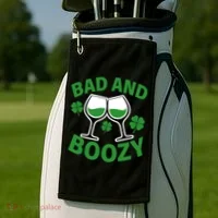 St Patrick's Day Bad and Boozy Golf Towel thumb 2