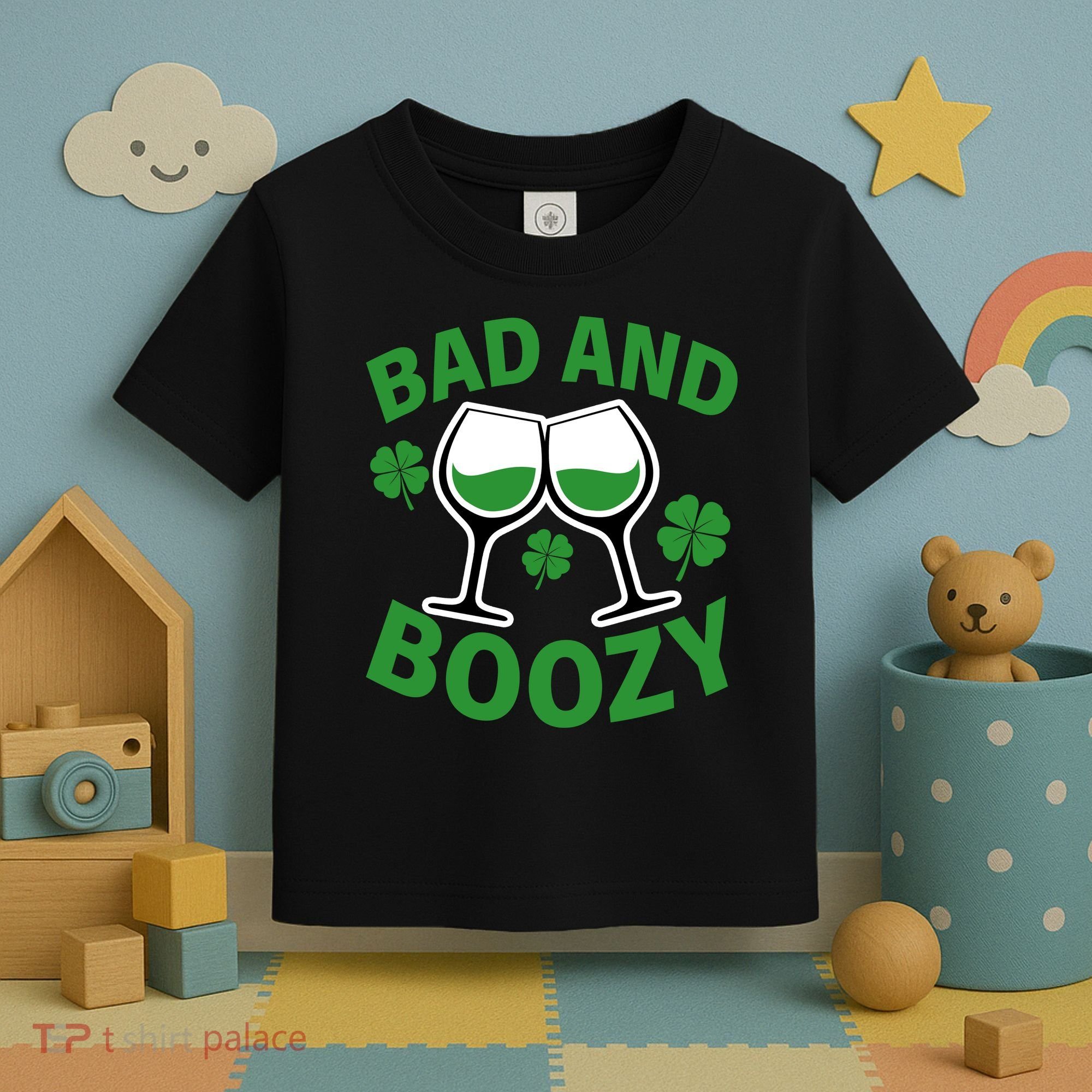 St Patrick's Day Bad and Boozy Toddler T-Shirt