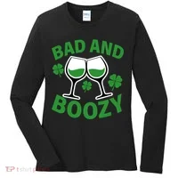 St Patrick's Day Bad and Boozy Women's Long Sleeve Shirt thumb 0