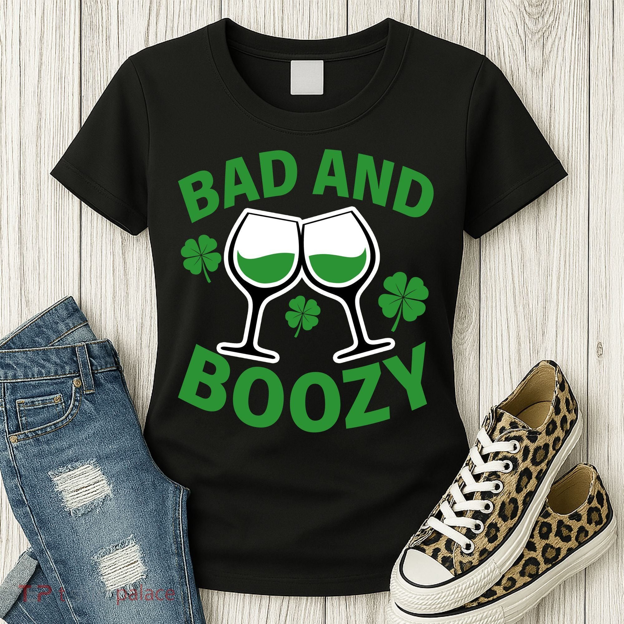 St Patrick's Day Bad and Boozy Women's T-Shirt