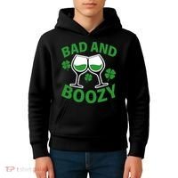 St Patrick's Day Bad and Boozy Kids Hoodie thumb 4