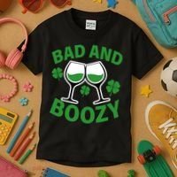 St Patrick's Day Bad and Boozy Kids T-Shirt thumb 3