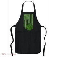 St Patrick's Day Celtic Shamrock US American Flag Apron thumb 0