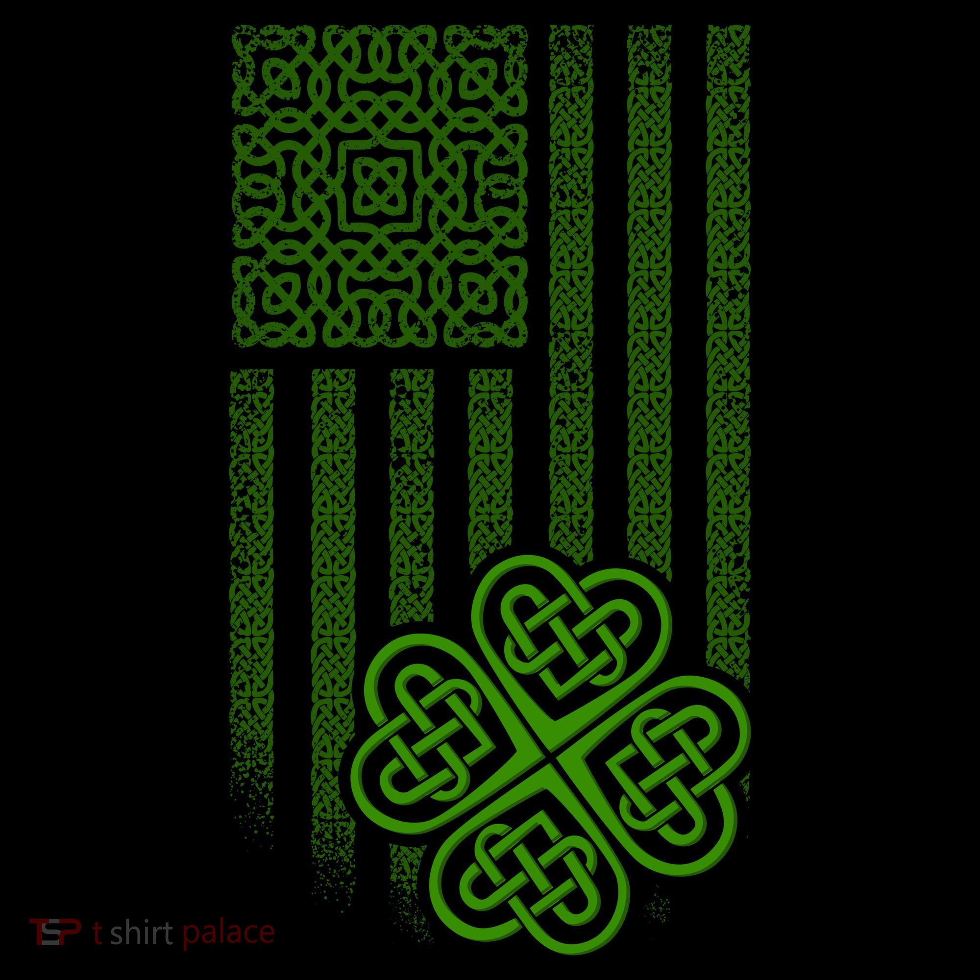 St Patrick's Day Celtic Shamrock US American Flag Coffee Mug