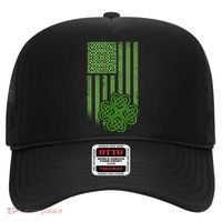 St Patrick's Day Celtic Shamrock US American Flag Hat thumb 0