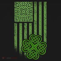 St Patrick's Day Celtic Shamrock US American Flag Toddler Hoodie thumb 2