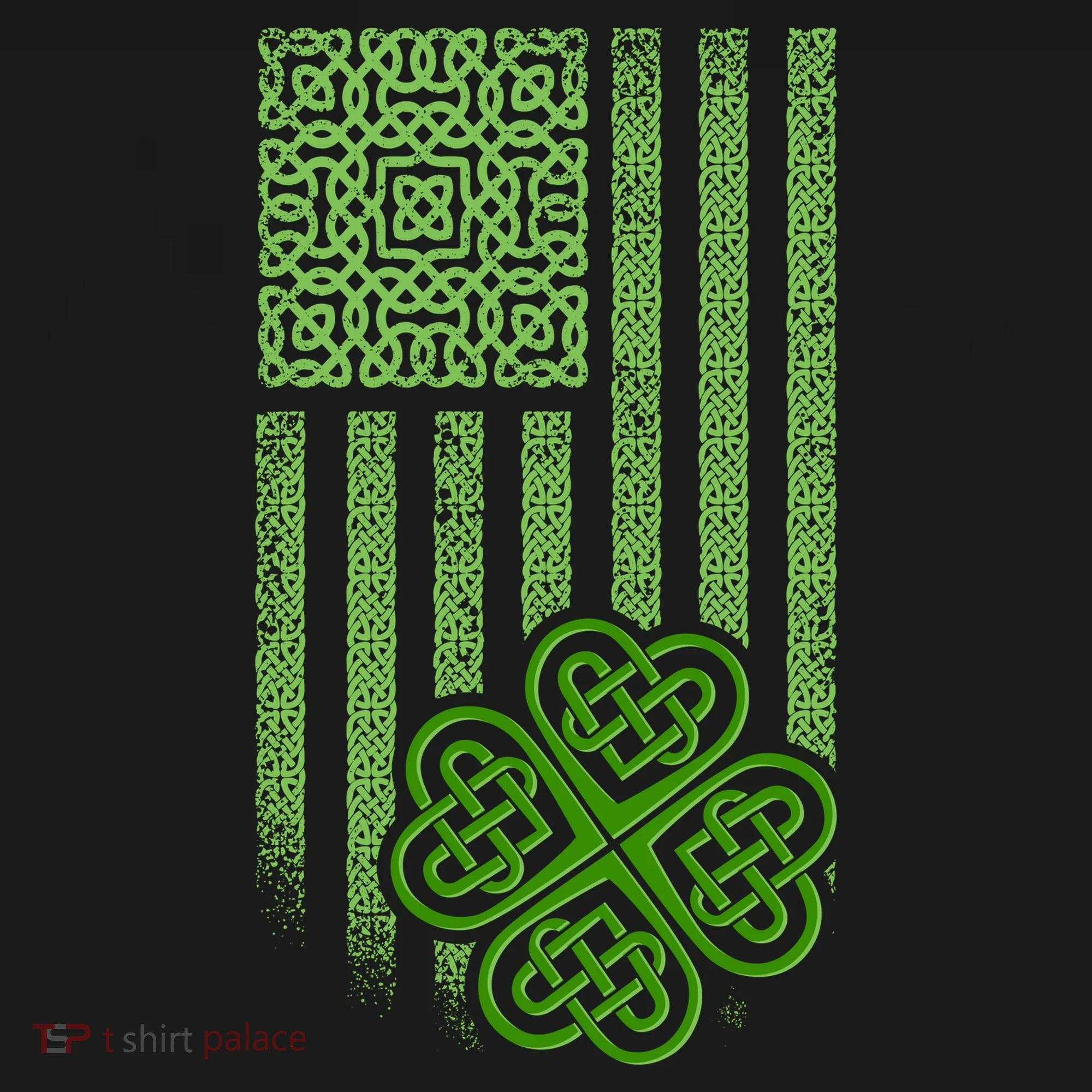 St Patrick's Day Celtic Shamrock US American Flag Toddler Hoodie