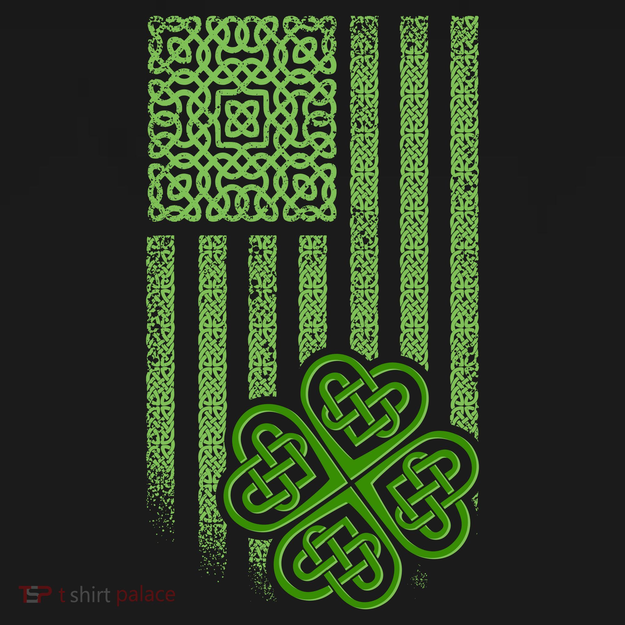 St Patrick's Day Celtic Shamrock US American Flag Kids Sweatshirt
