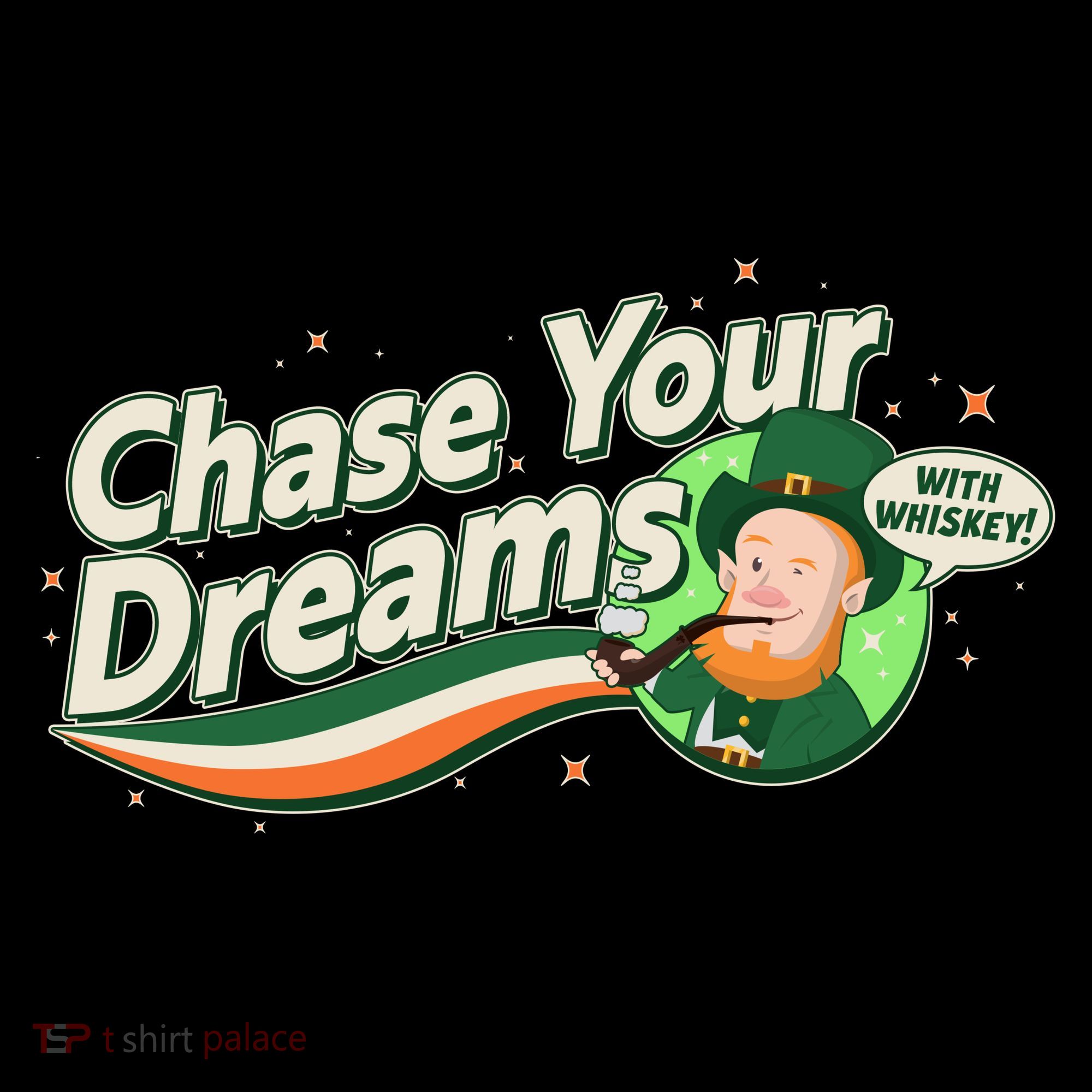 St Patrick's Day Chase Your Dreams With Whiskey Women's Hoodie