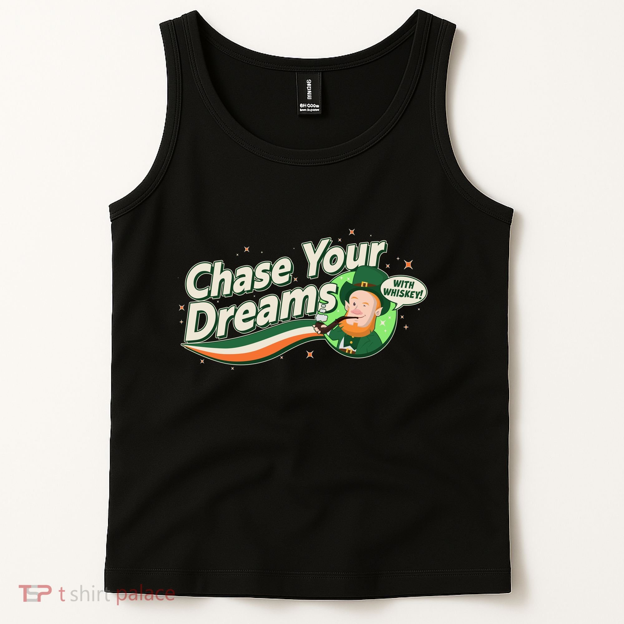 St Patrick's Day Chase Your Dreams With Whiskey Tank Top