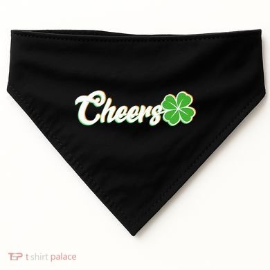 St Patrick's Day Cheers Clover USA-Made Doggie Bandana