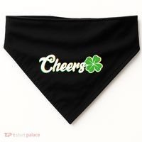 St Patrick's Day Cheers Clover USA-Made Doggie Bandana thumb 0