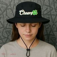St Patrick's Day Cheers Clover Bucket Hat thumb 3