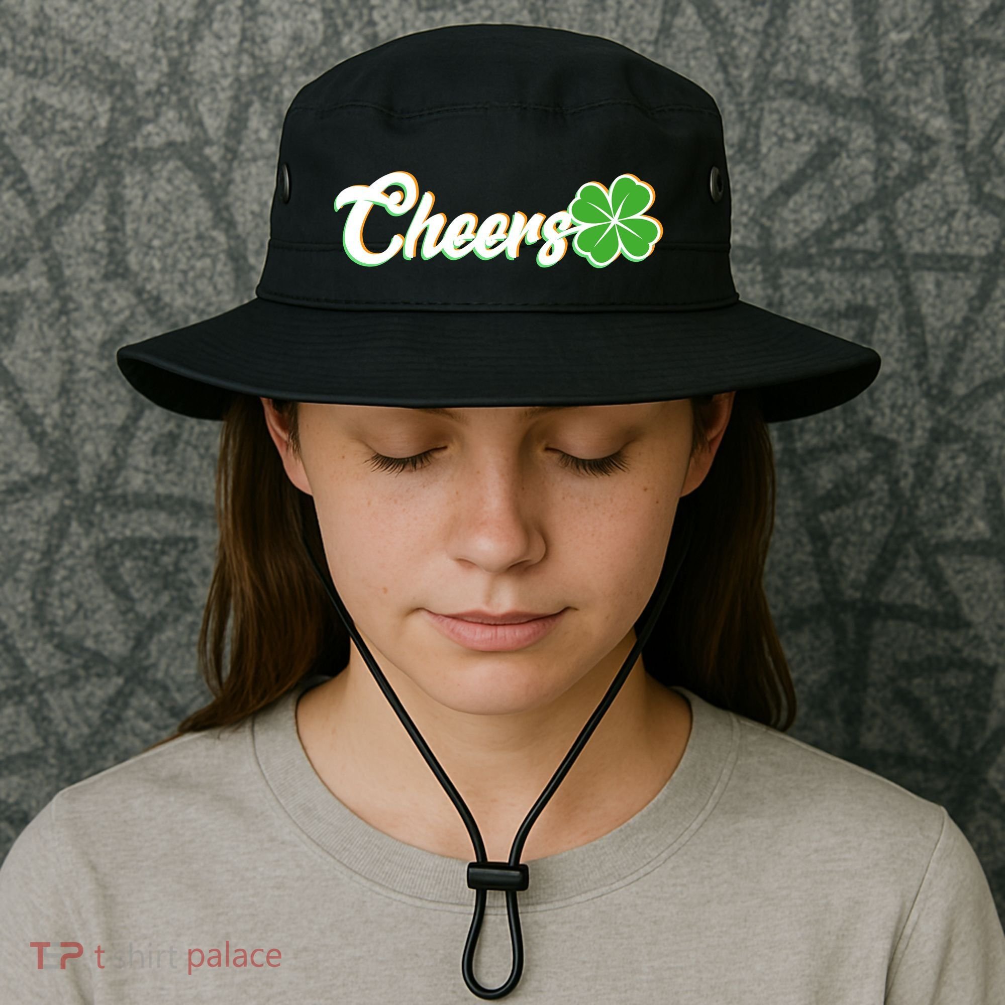 St Patrick's Day Cheers Clover Bucket Hat
